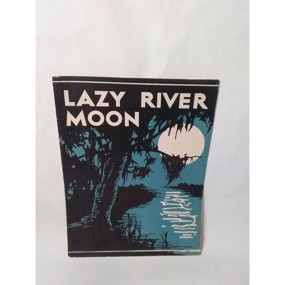 Vintage 1932 Lazy River Moon Harrison Taylor Piano Sheet Music Cover Art - Picture 8 of 9